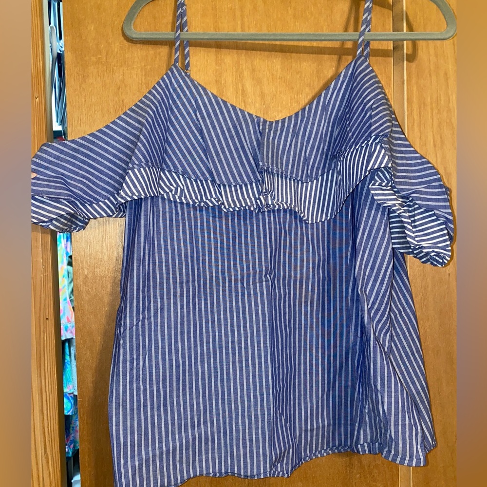 A New Day off the shoulder tank